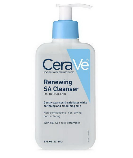 CeraVe Renewing SA Body Cleanser Fragrance Free Body Wash, 8 Oz