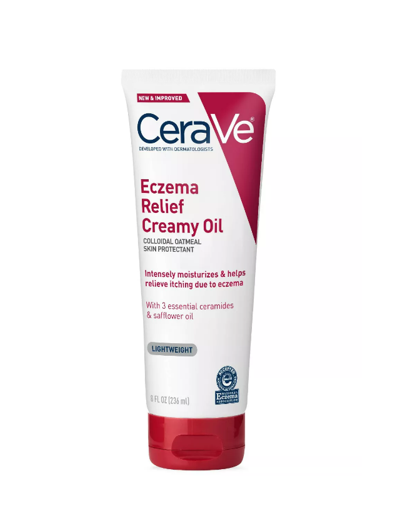 CeraVe Soothing Eczema Creamy Oil Moisturizer for Dry and Itchy Skin, 8 Oz