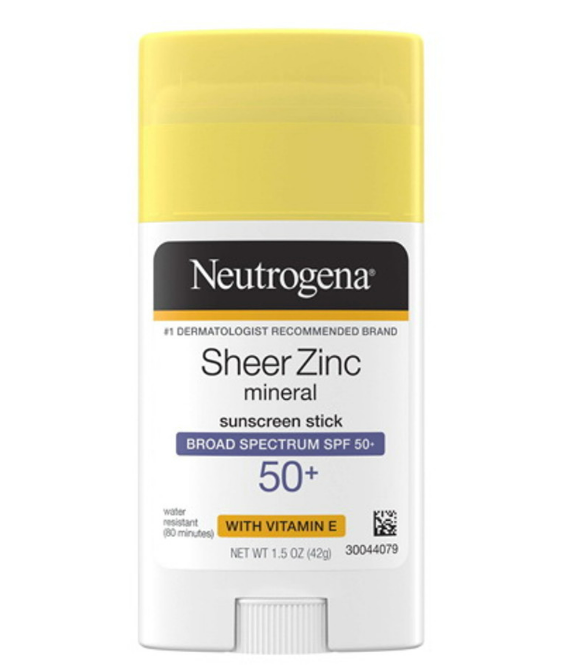 Neutrogena Sheer Zinc Mineral Sunscreen Stick Broad Spectrum SPF 50+, 1.5 Oz